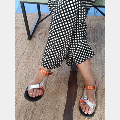 SANDALIA COQUEFLEX COMBI NARANJA
